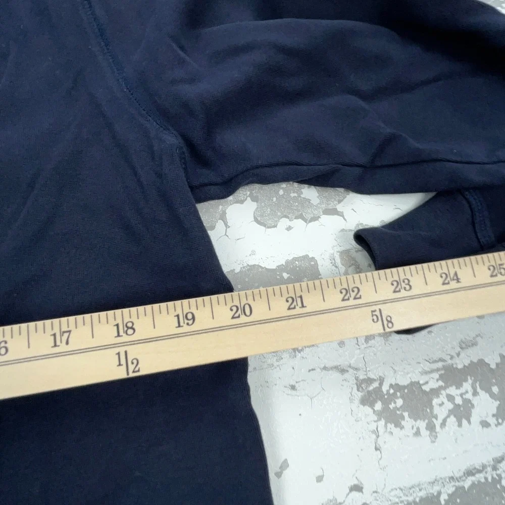 Banana Republic Sweater Men Medium Blue Knit‎ Sweatshirt Quarter Zip Navy Thin *